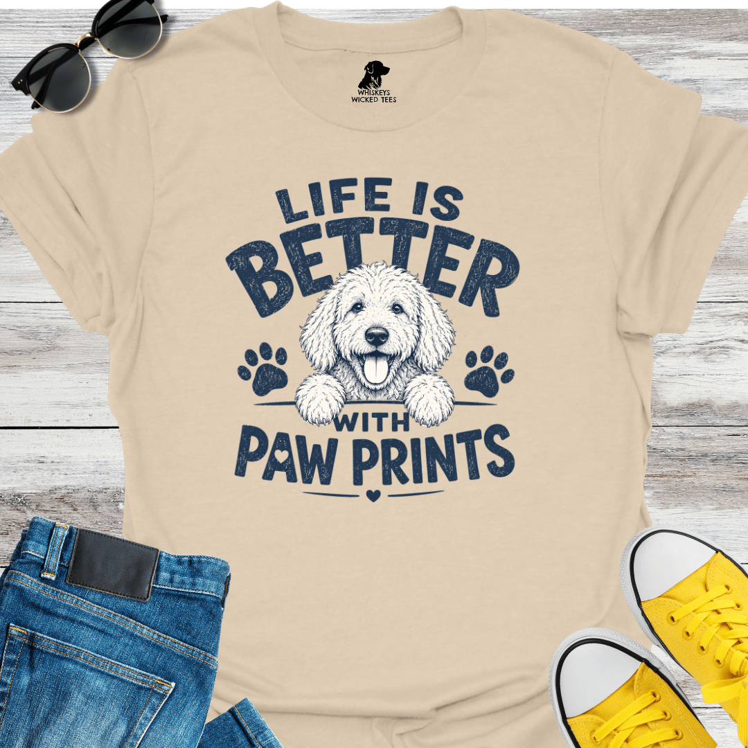 Life Is Better With Paw Prints T-shirt