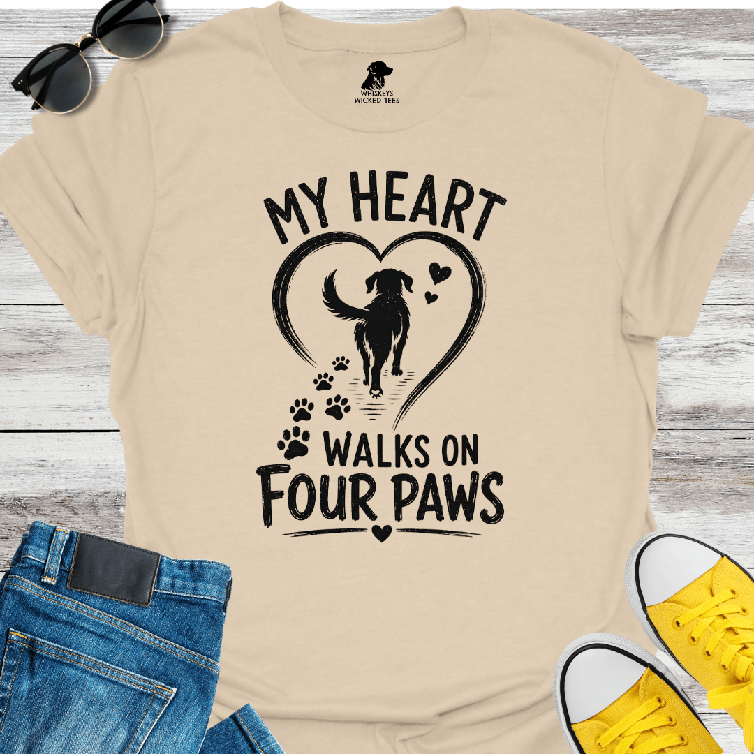 My Heart Walks On Four Paws T-shirt
