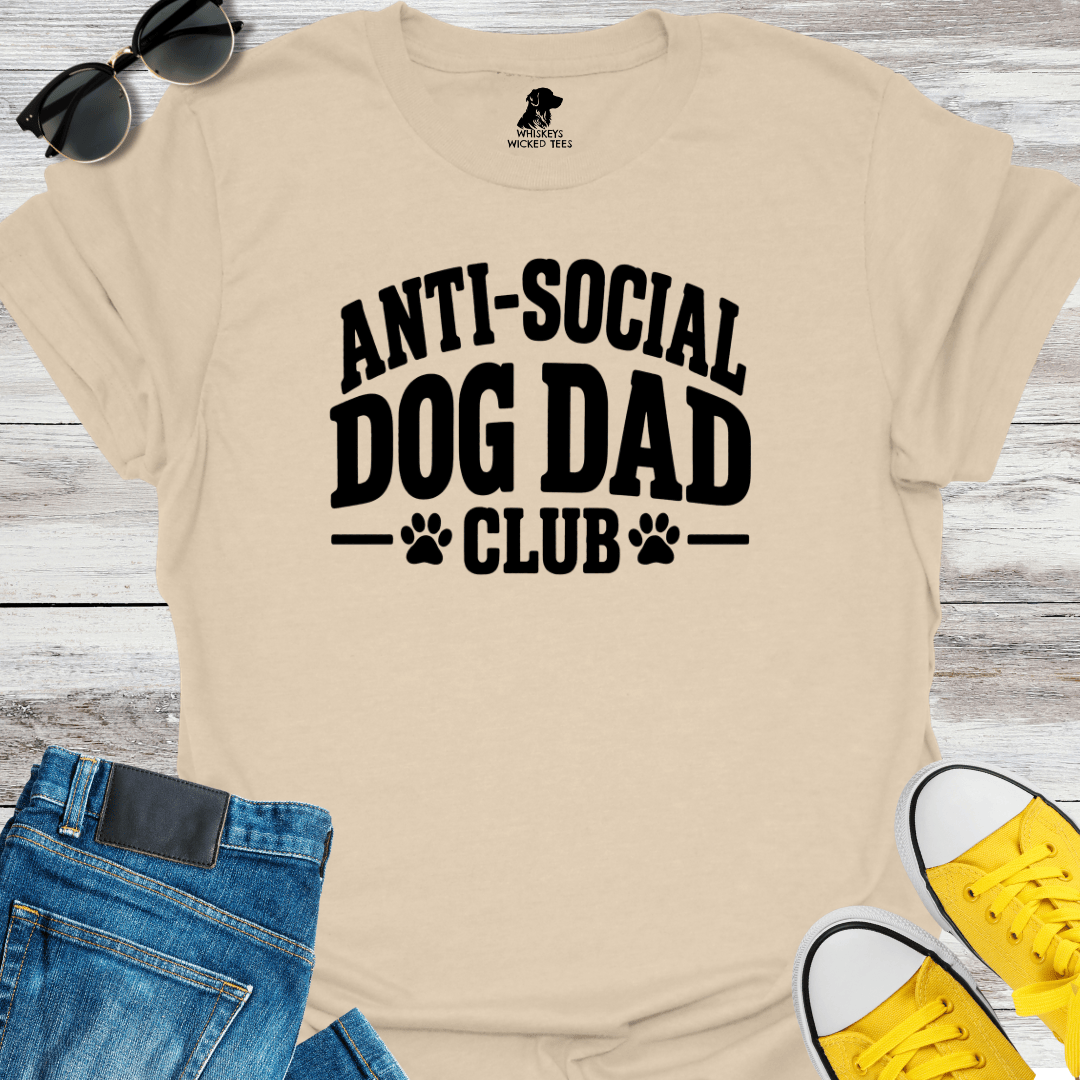Anti-Social Dog Dad Club T-shirt