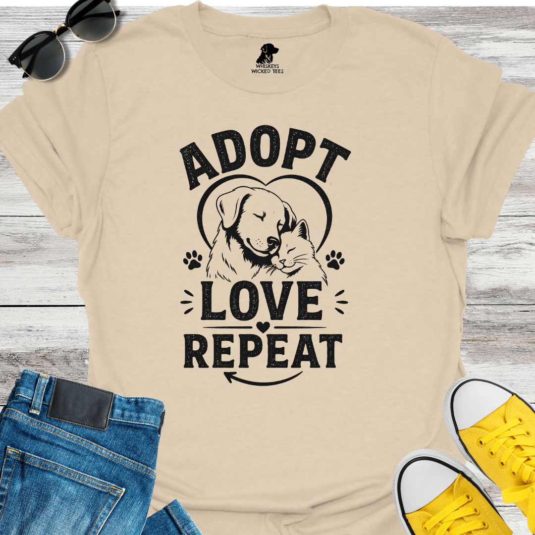 Adopt. Love. Repeat T-shirt