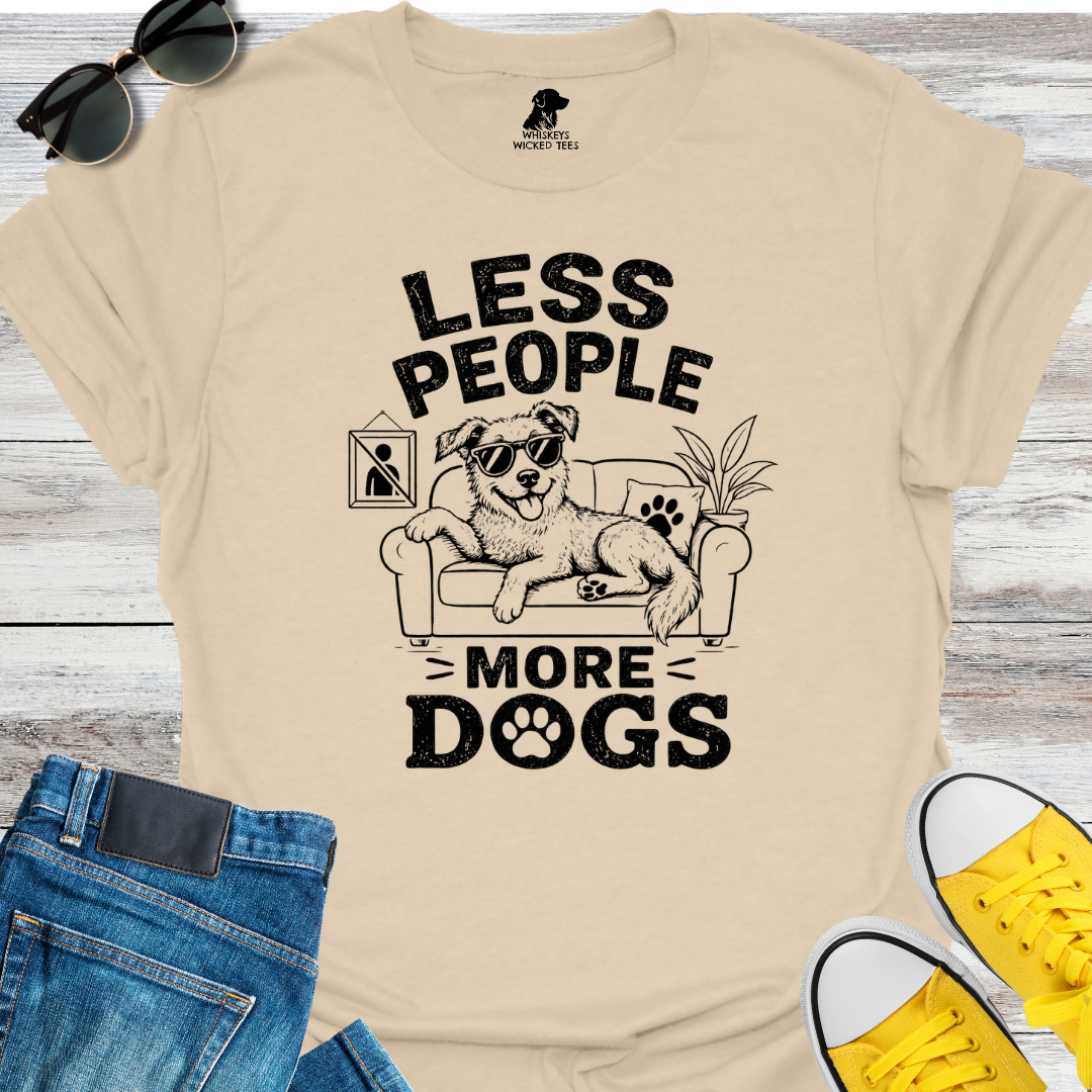Less People More Dogs T-shirt