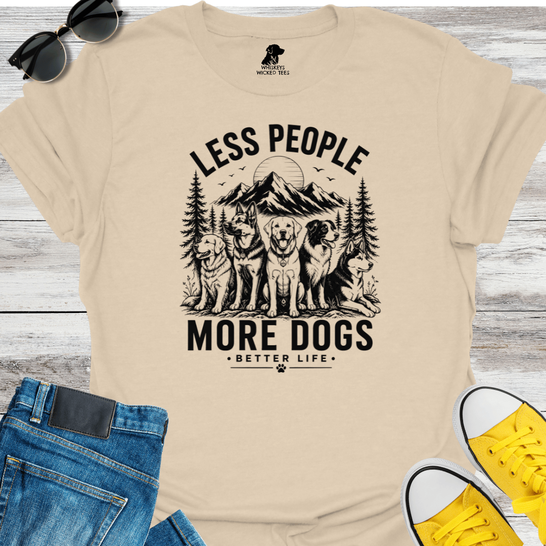 Less People More Dogs T-shirt