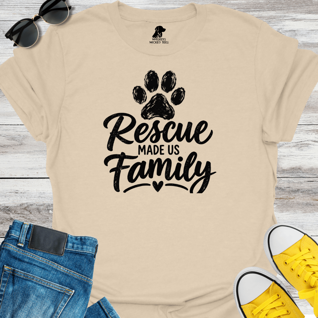 Rescue Made Us Family T-shirt