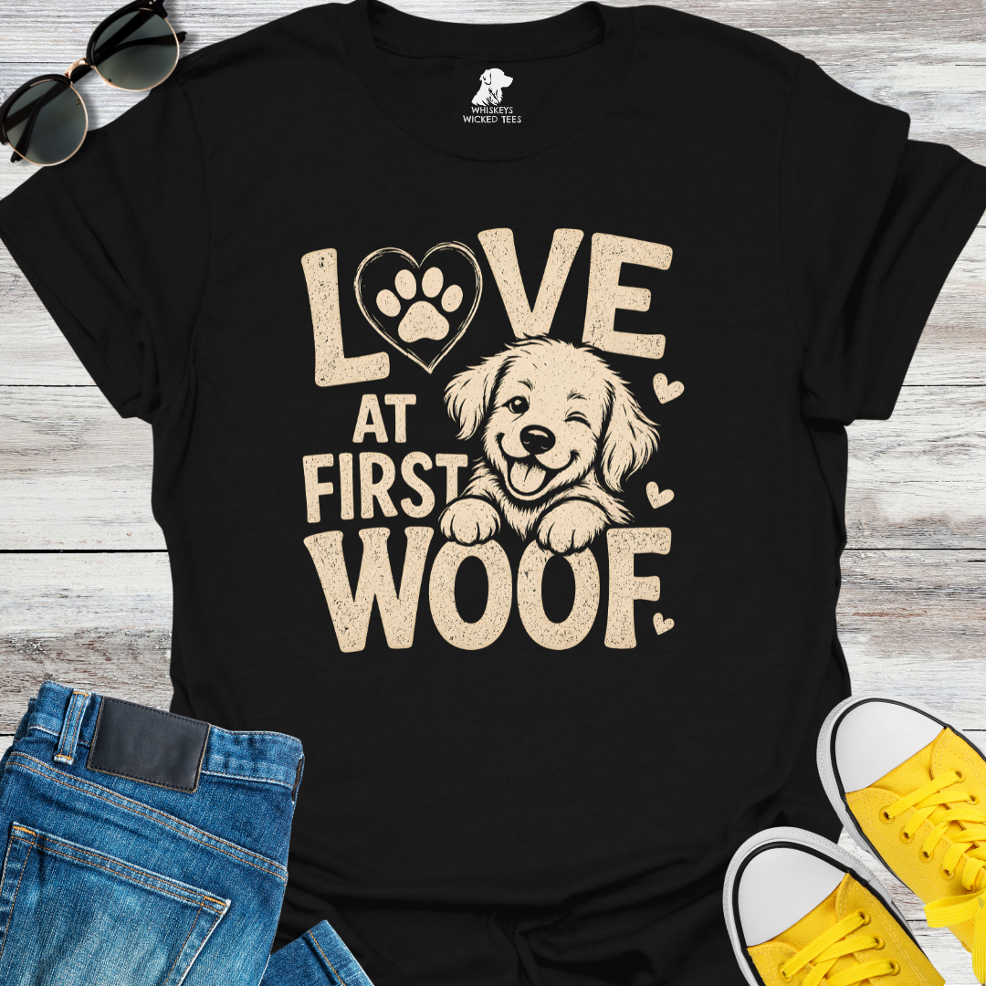 Love At First Woof  T-shirt