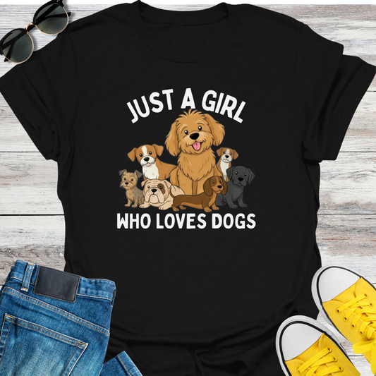 Just a Girl Who Love Dogs T-Shirt