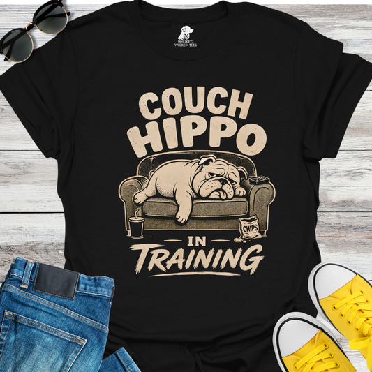 Couch Hippo In Training   T-shirt
