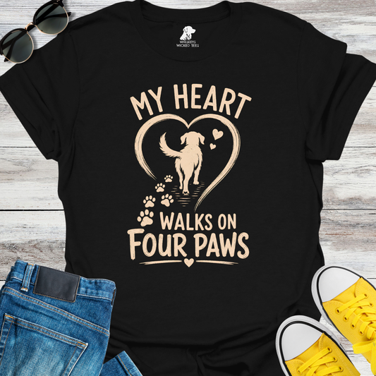 My Heart Walks On Four Paws T-shirt