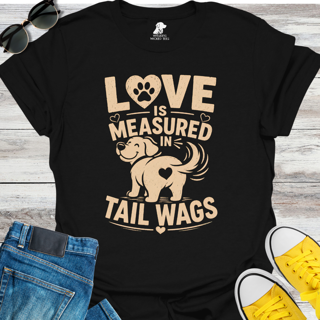 Love Is Measured In Tail Wags  T-Shirt
