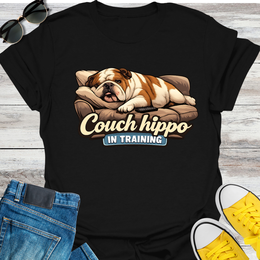 Couch Hippo in Training T-Shirt