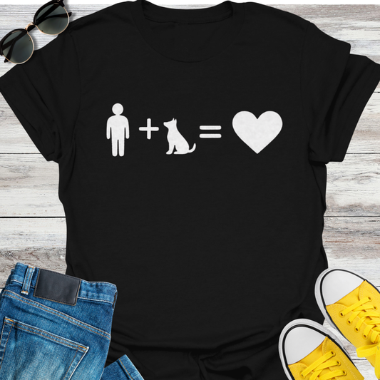 Me +Dog = Love  T-Shirt