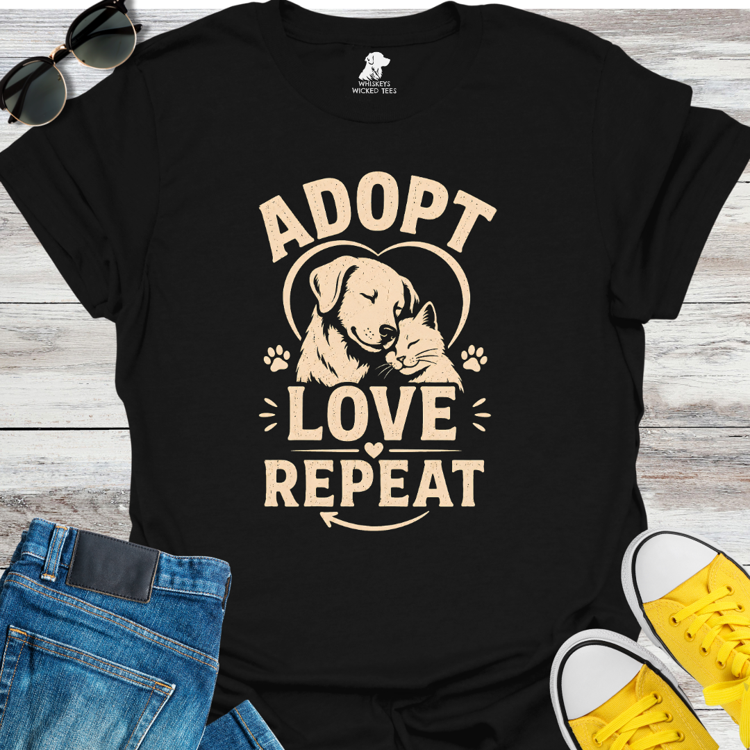 Adopt. Love. Repeat  T-shirt