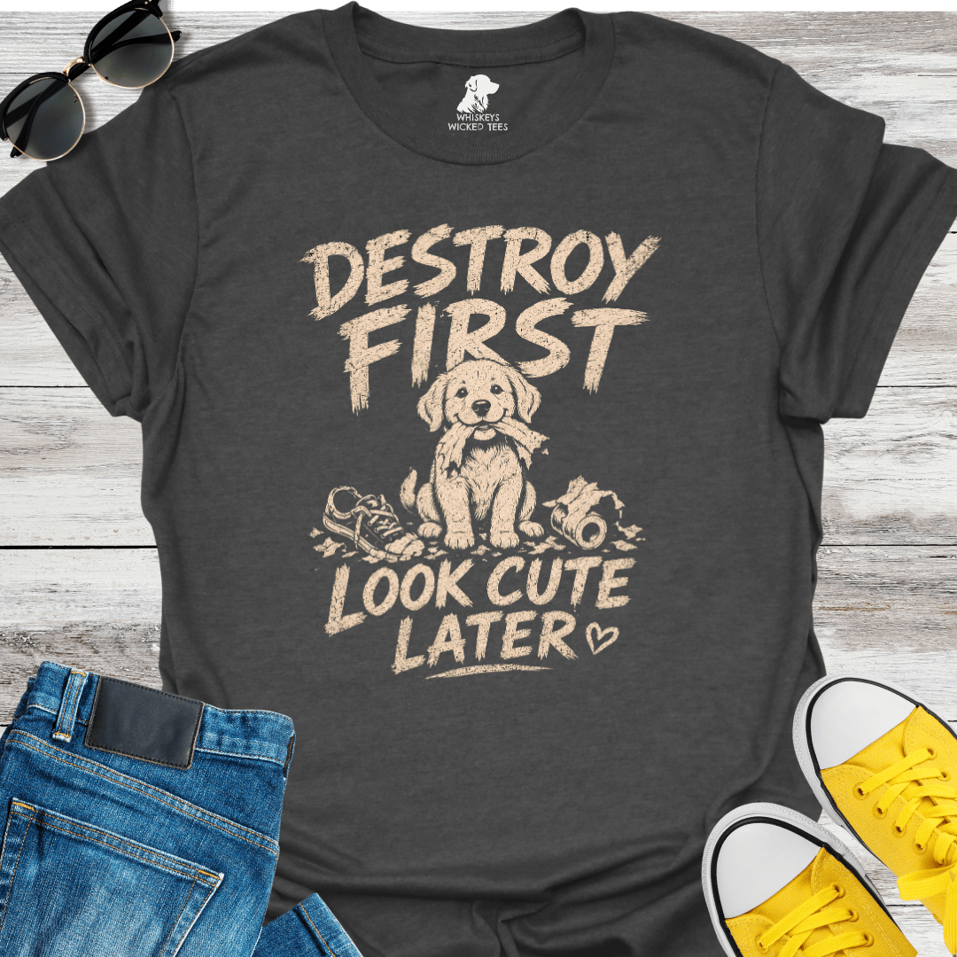 Destroy First Look Cute Later  T-shirt