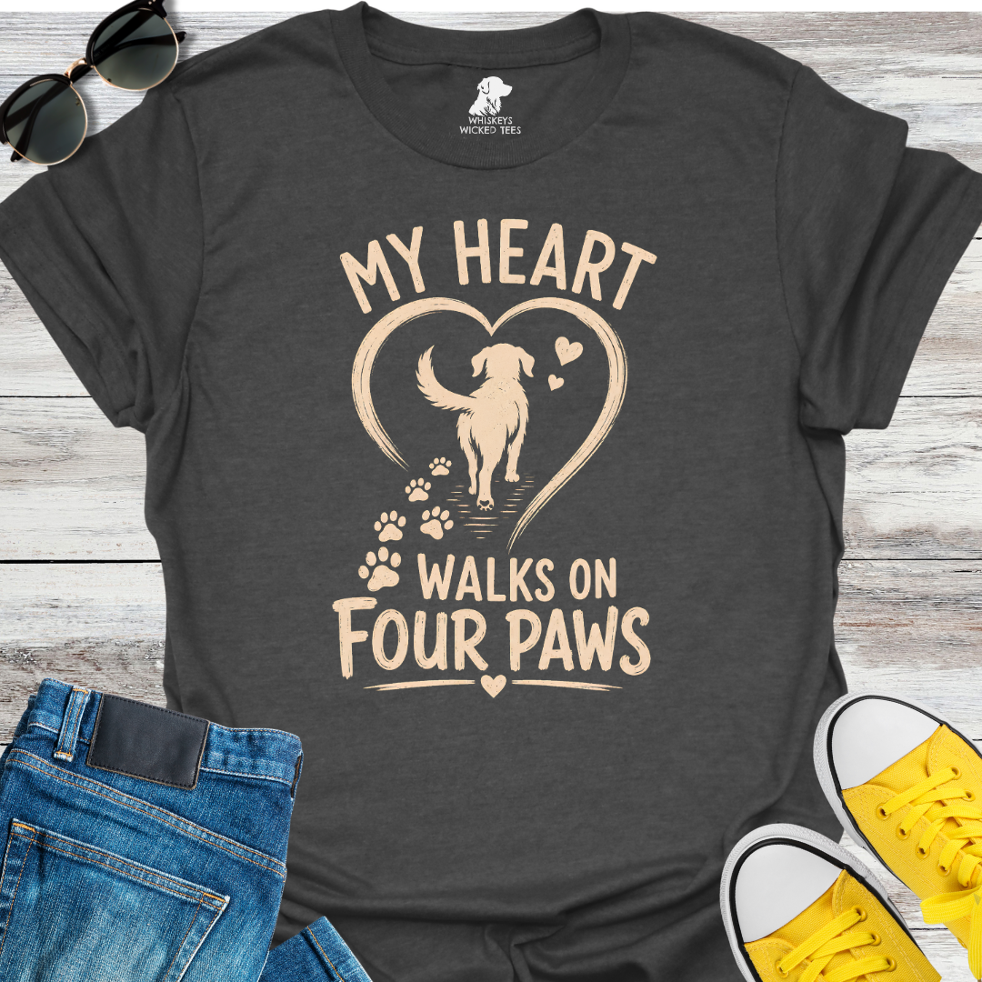My Heart Walks On Four Paws T-shirt