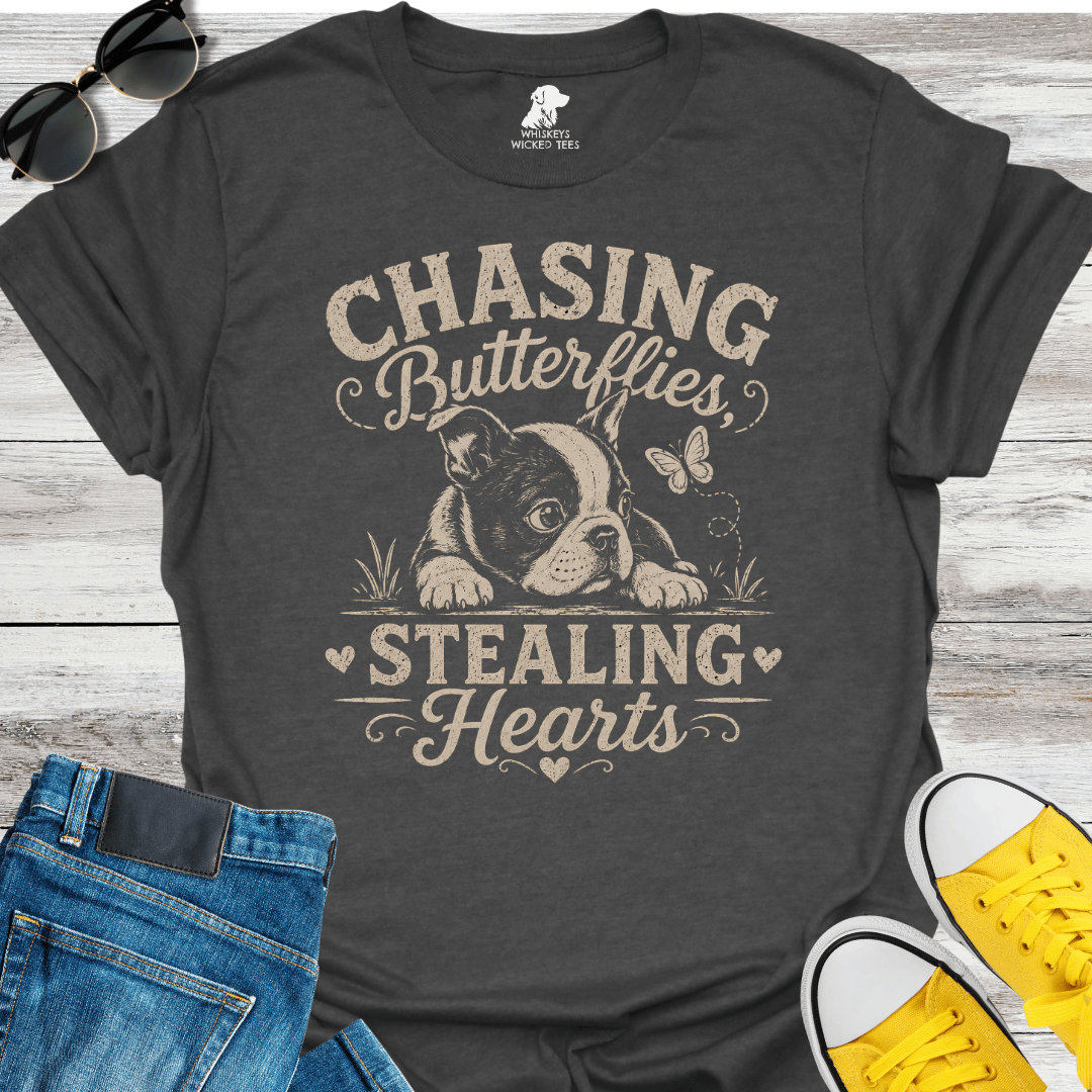 Chasing Butterflies  Stealing Hearts  T-shirt