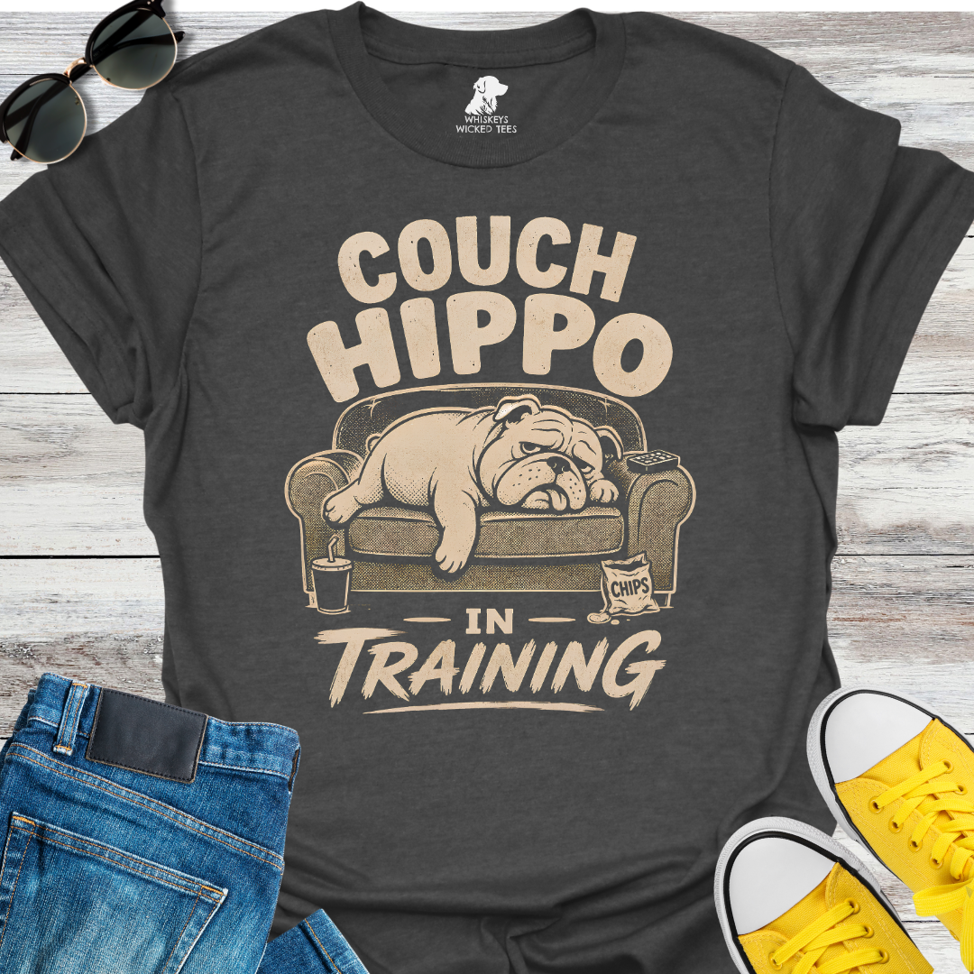 Couch Hippo In Training   T-shirt