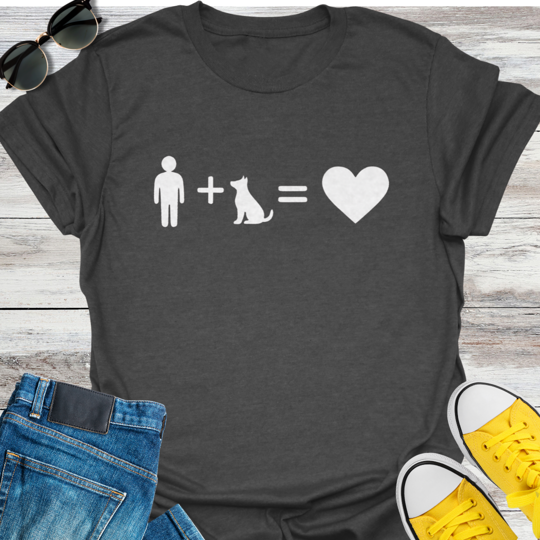 Me +Dog = Love  T-Shirt