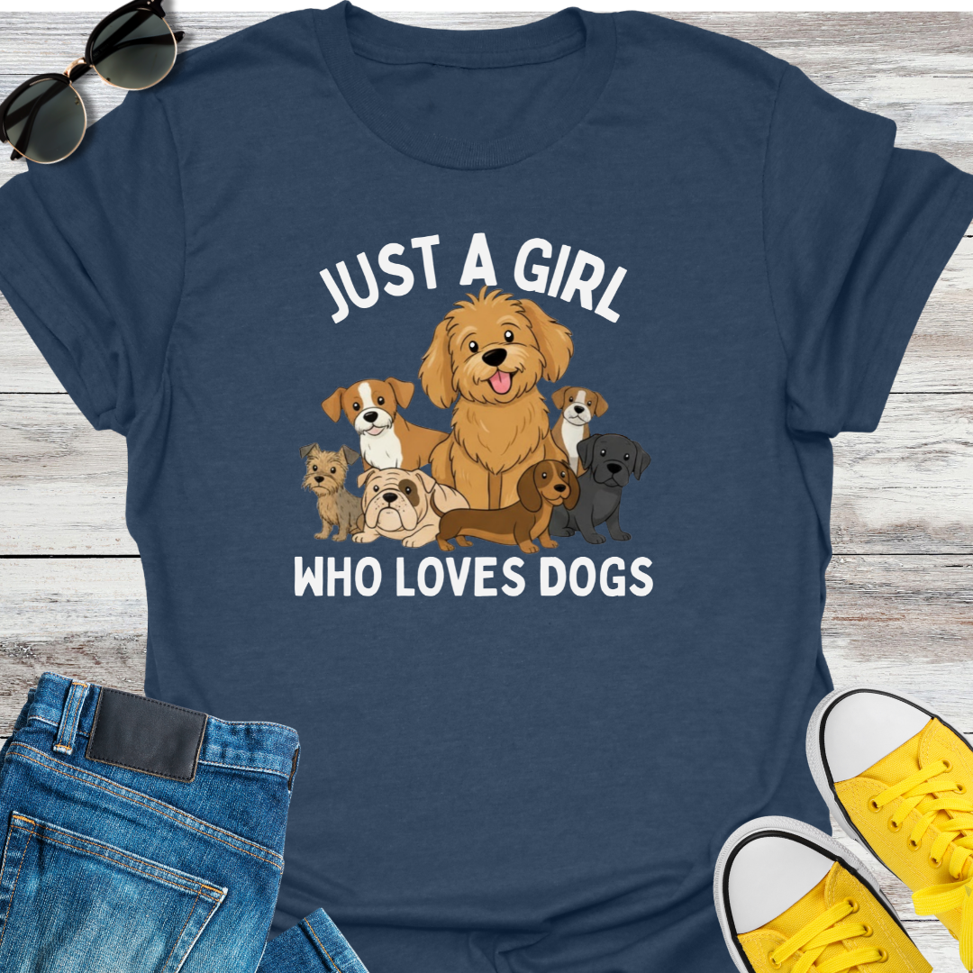 Just a Girl Who Love Dogs T-Shirt