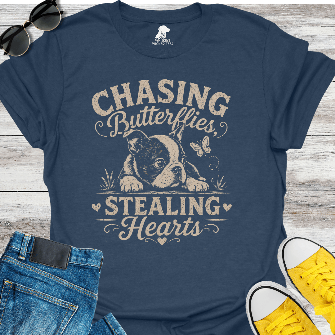 Chasing Butterflies  Stealing Hearts  T-shirt