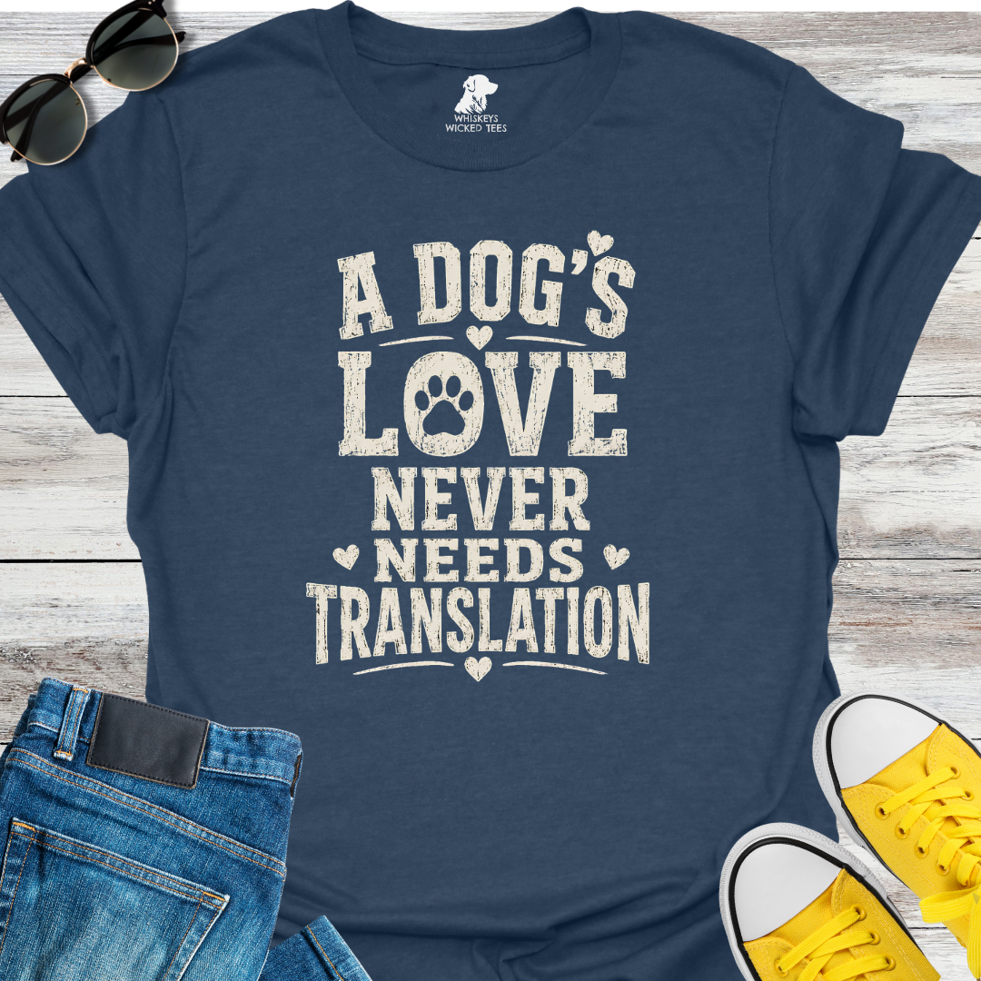 A Dog's Love Never Needs Translation T-shirt