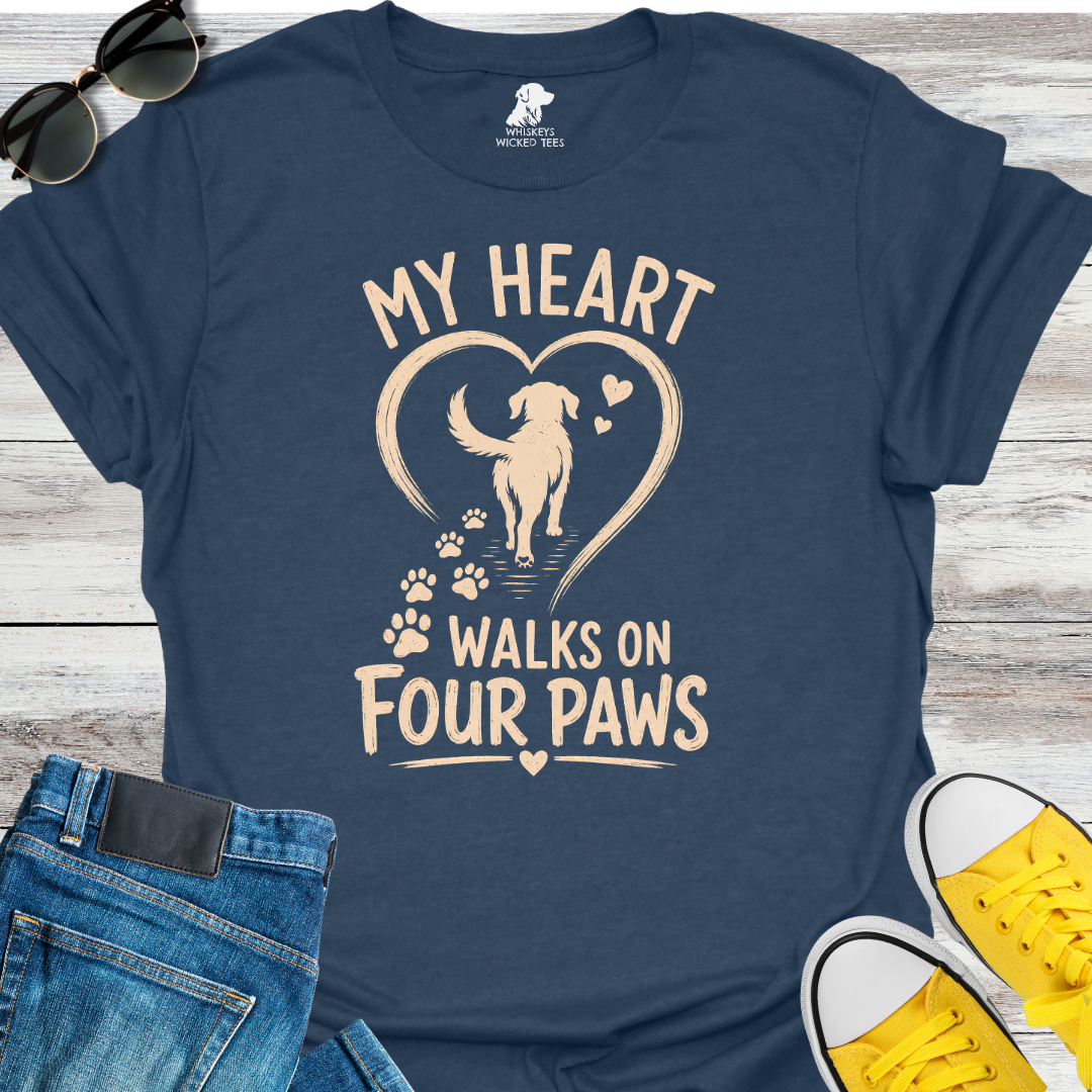 My Heart Walks On Four Paws T-shirt