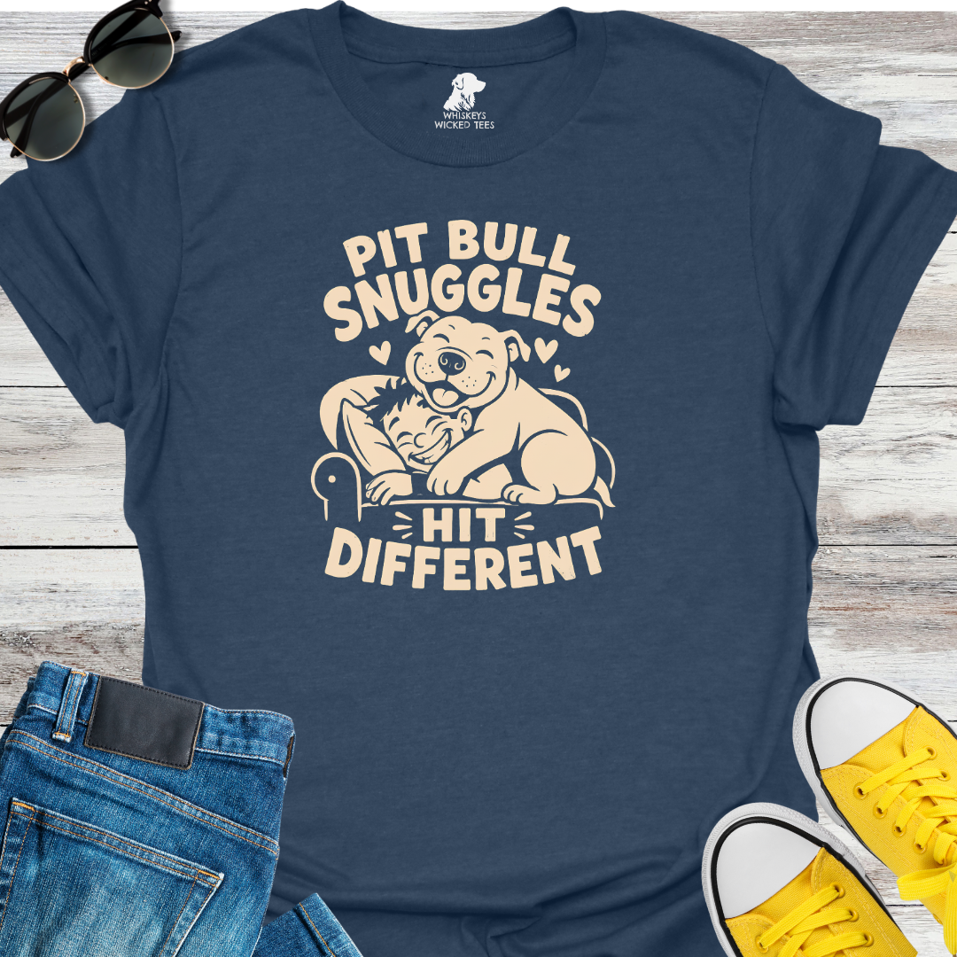 Pit Bull Snuggles Hit Different  T-Shirt