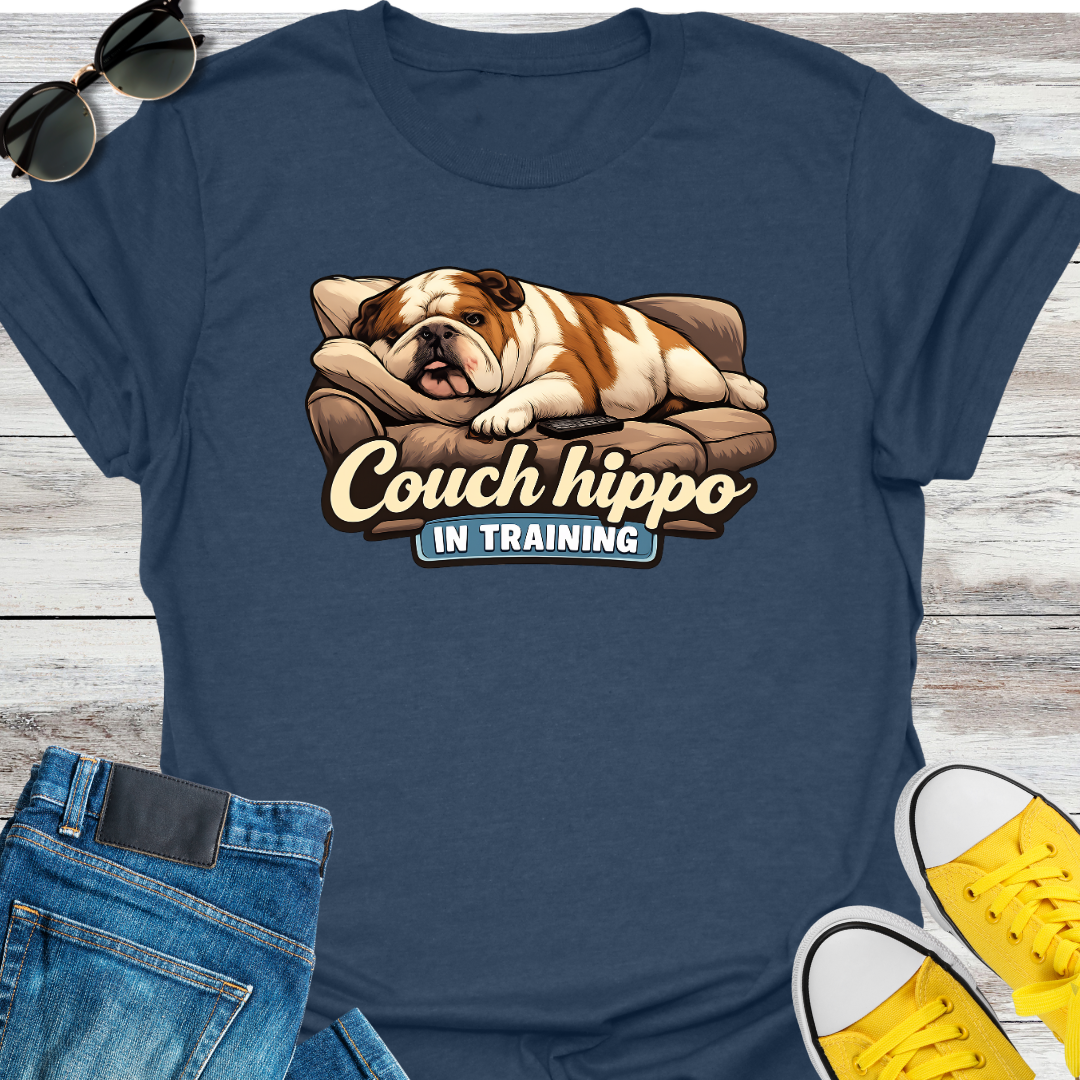 Couch Hippo in Training T-Shirt