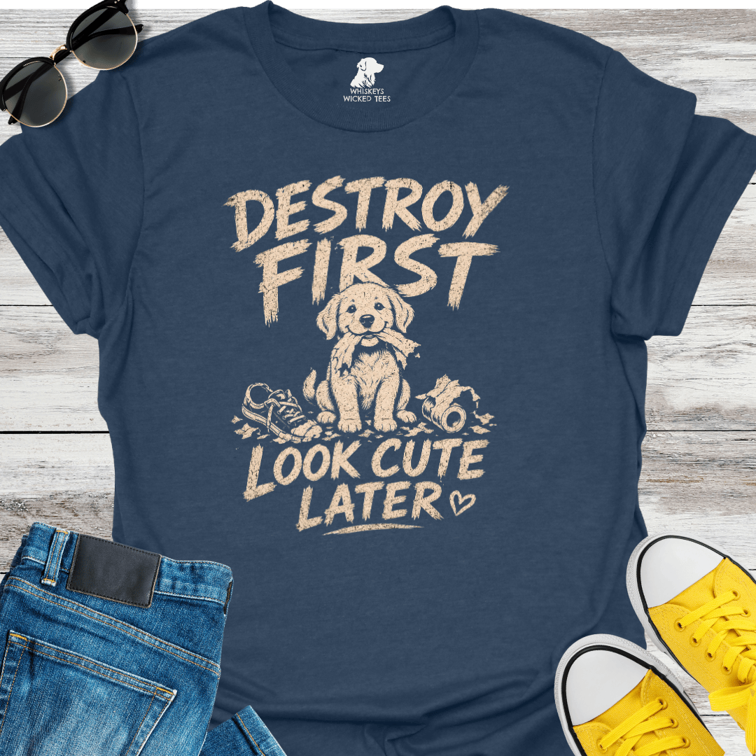 Destroy First Look Cute Later  T-shirt