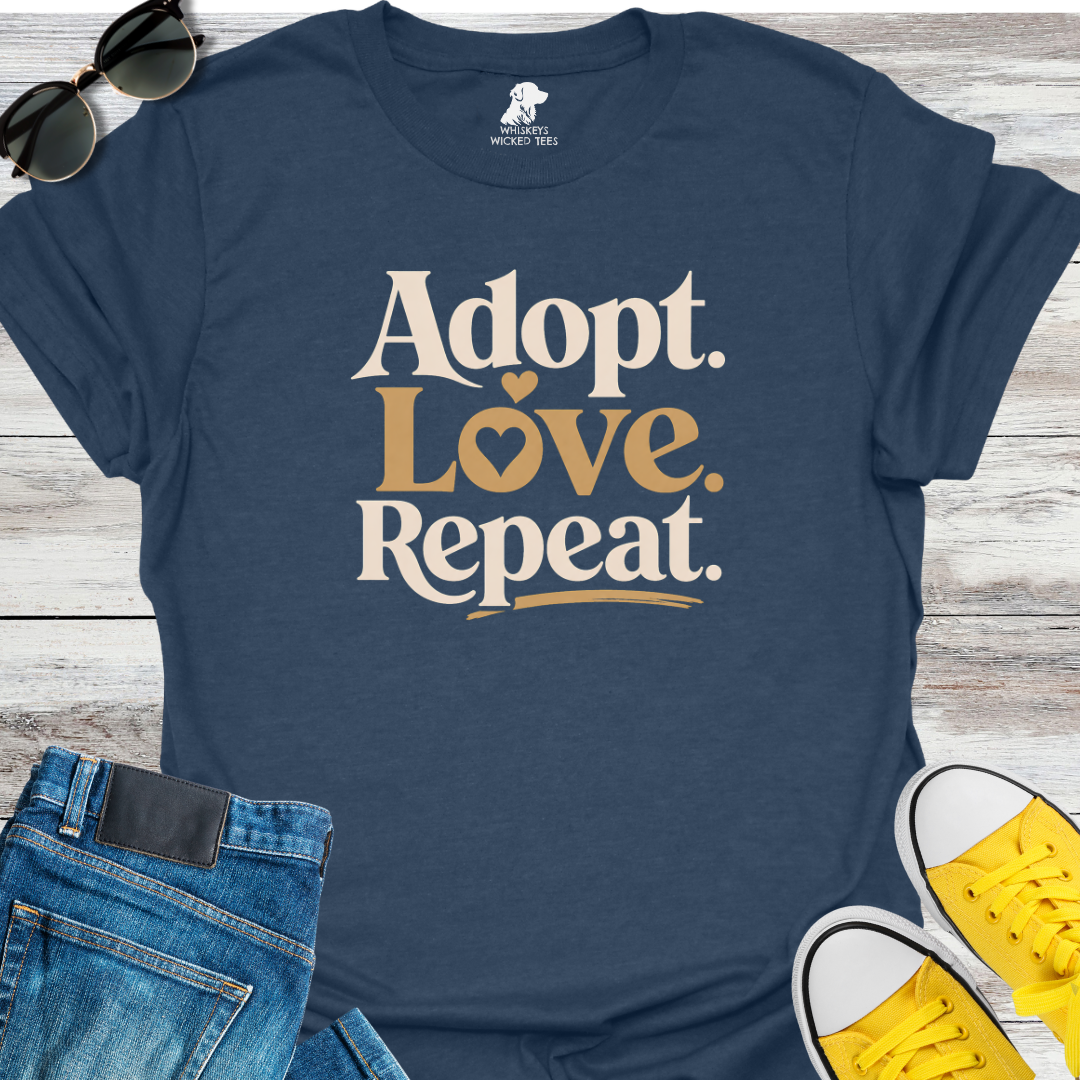 Adopt  Love  Repeat  T-shirt