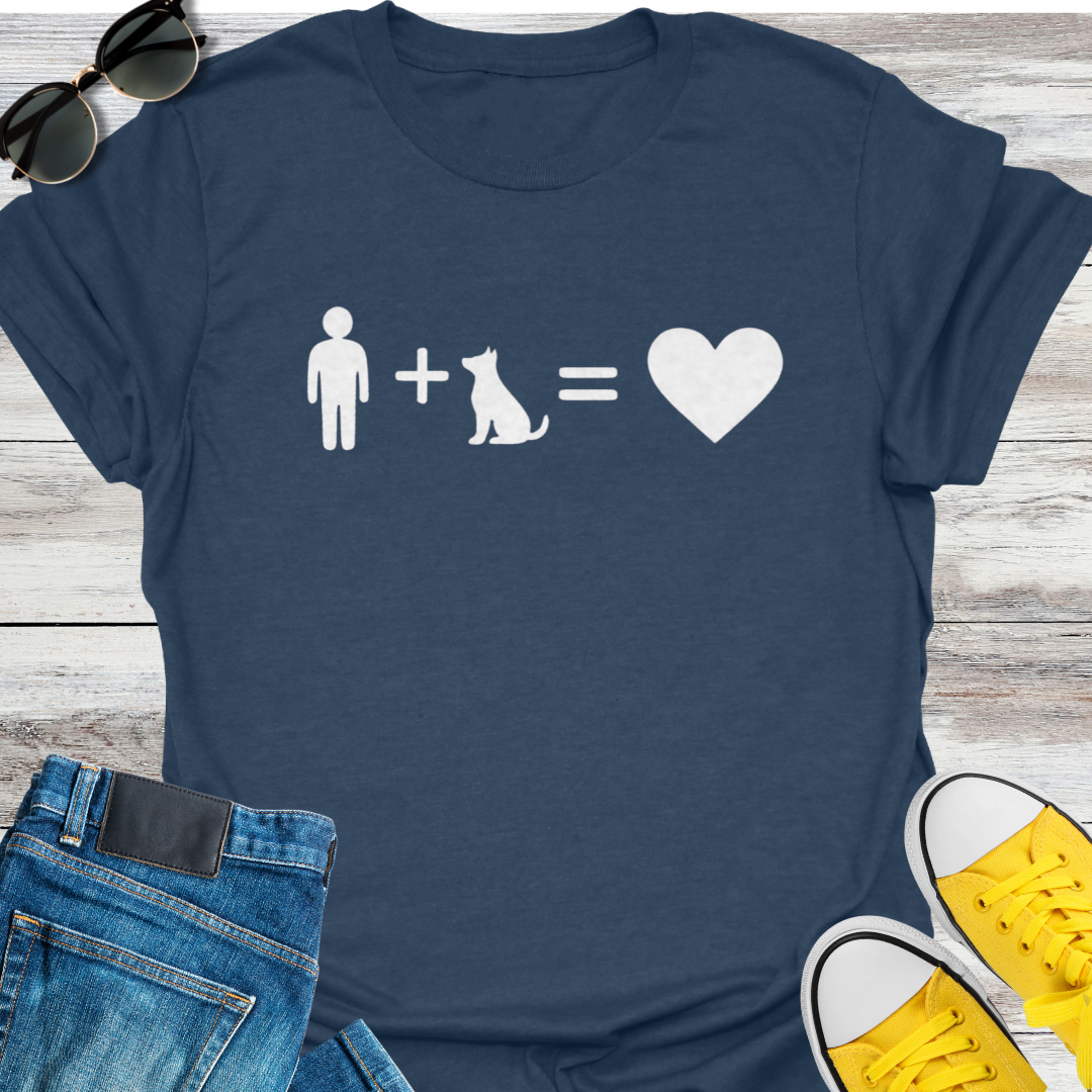 Me +Dog = Love  T-Shirt
