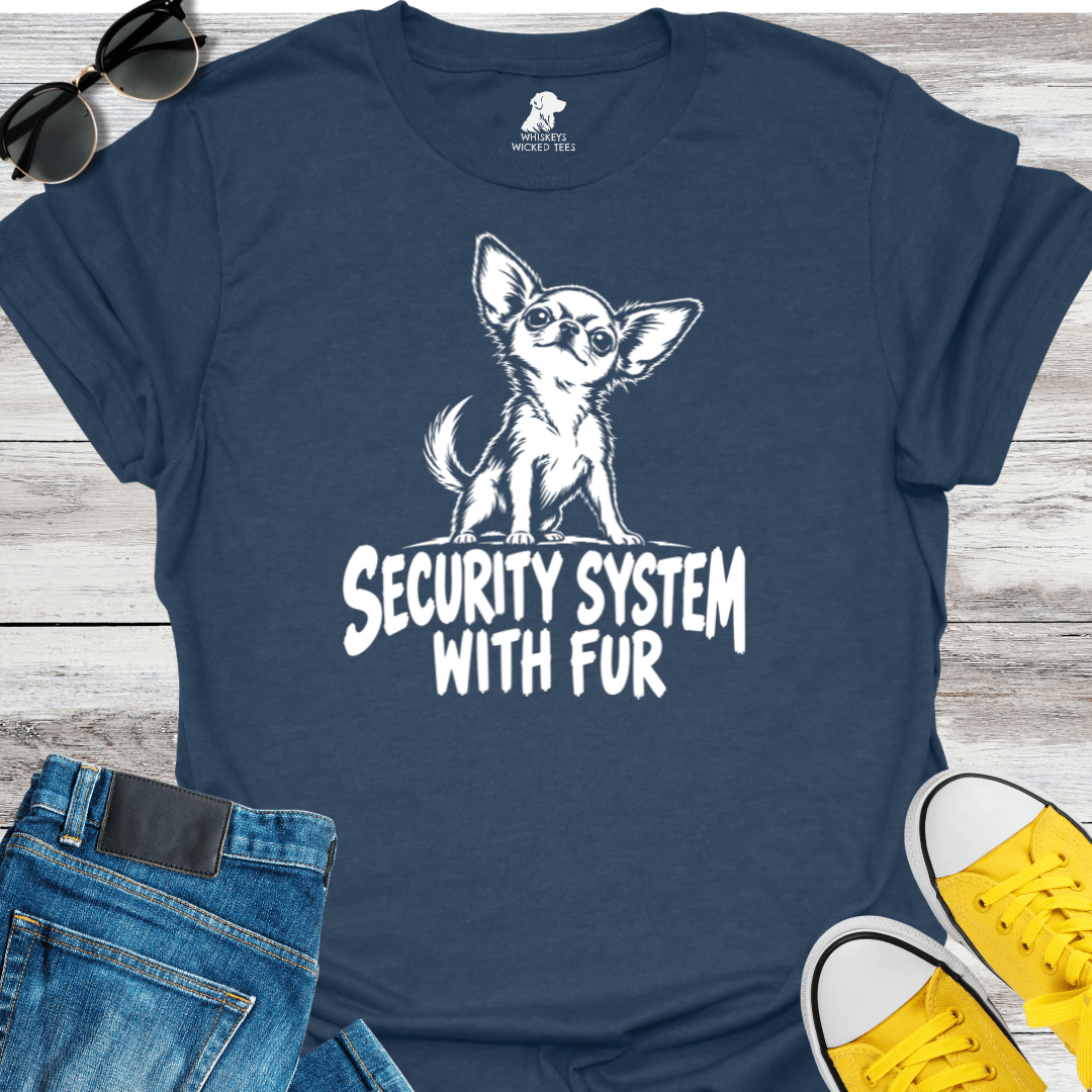 Security System With Fur  T-Shirt