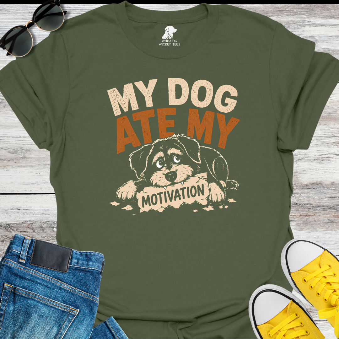 My Dog Ate My Motivation T-Shirt