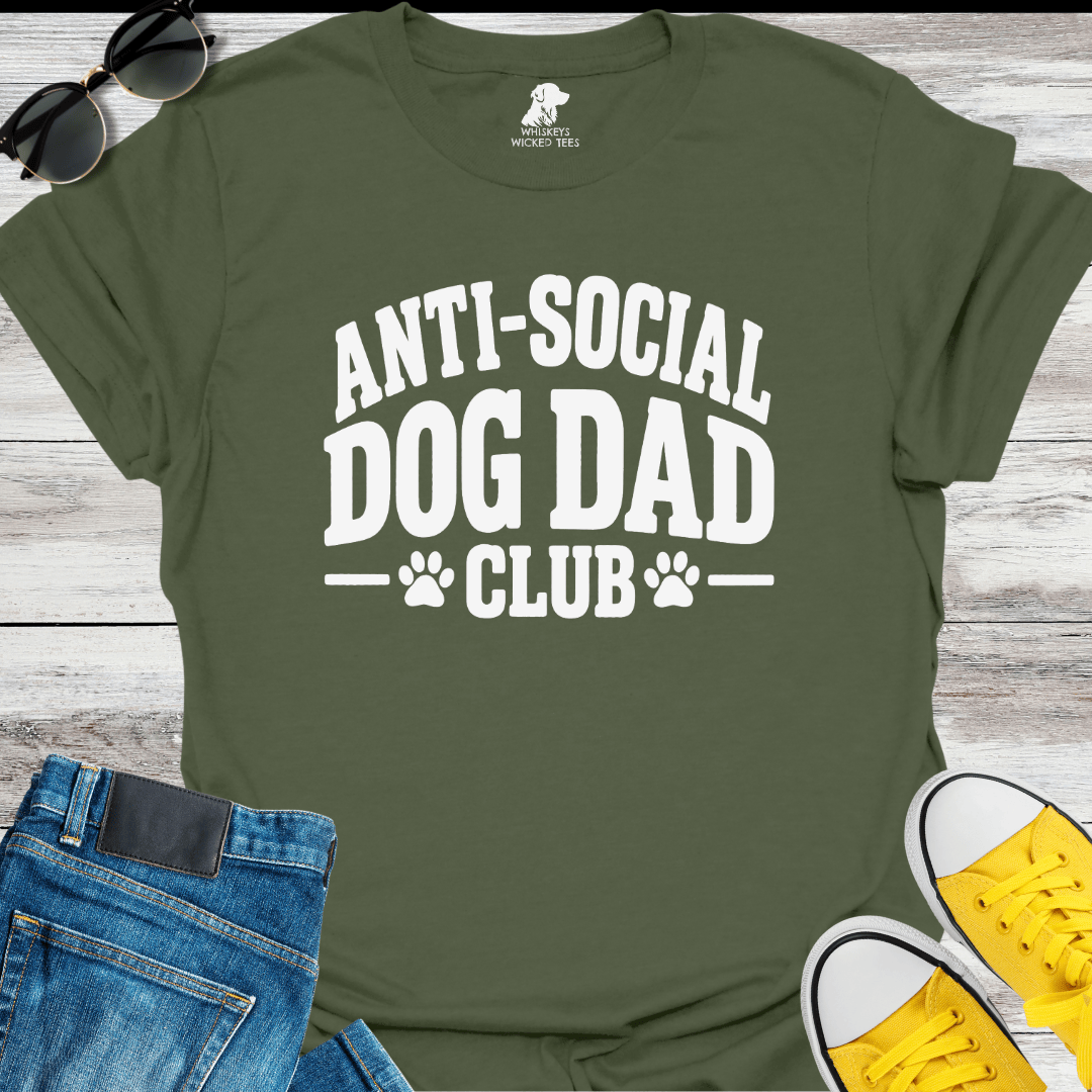 Anti-Social Dog Dad Club T-shirt
