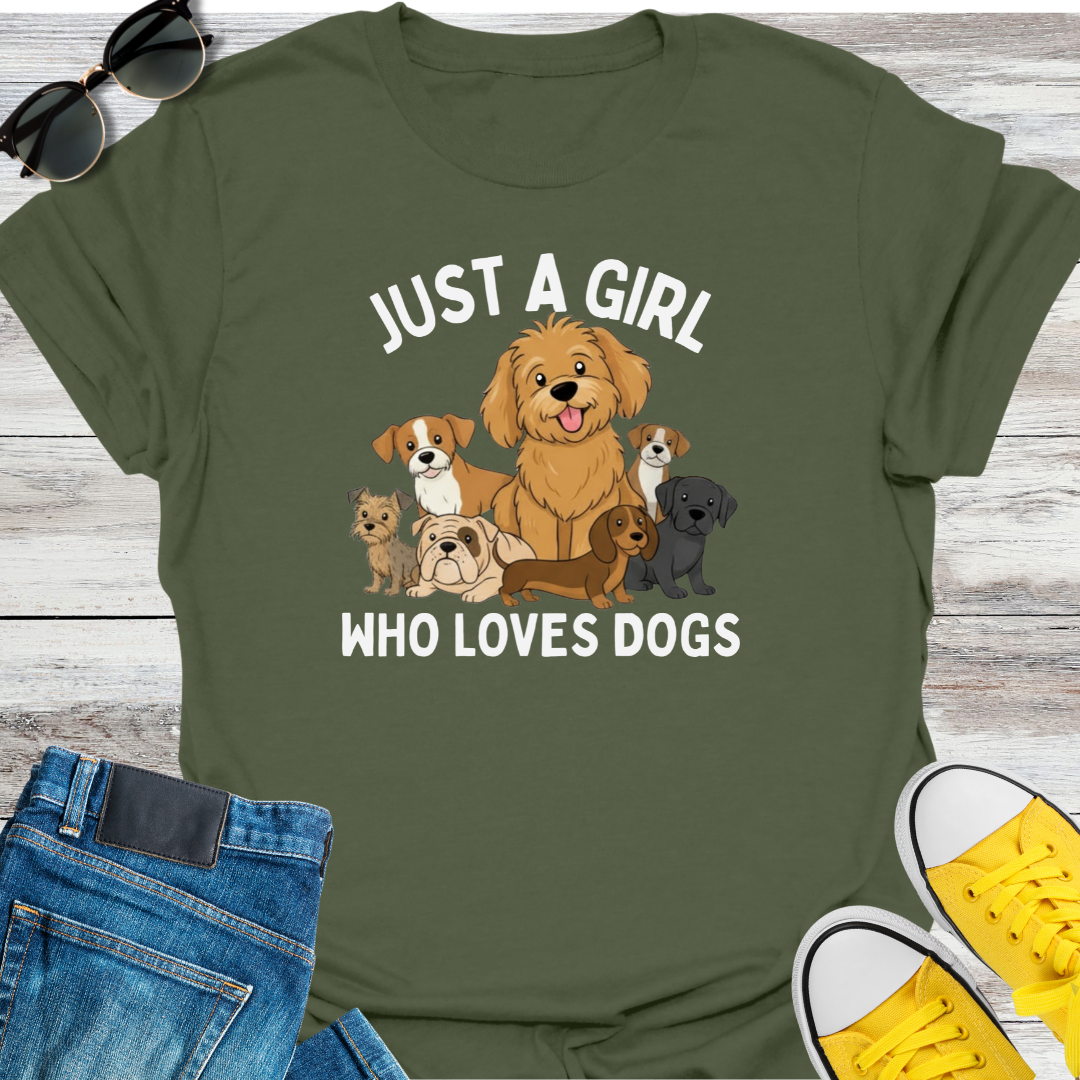 Just a Girl Who Love Dogs T-Shirt