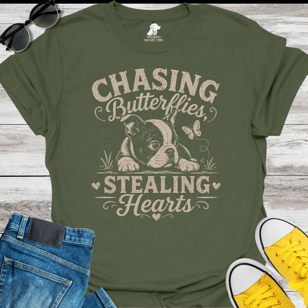 Chasing Butterflies  Stealing Hearts  T-shirt