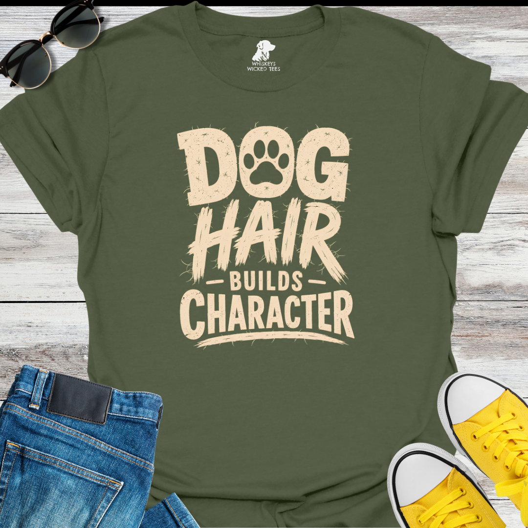 Dog Hair Builds Character  T-shirt