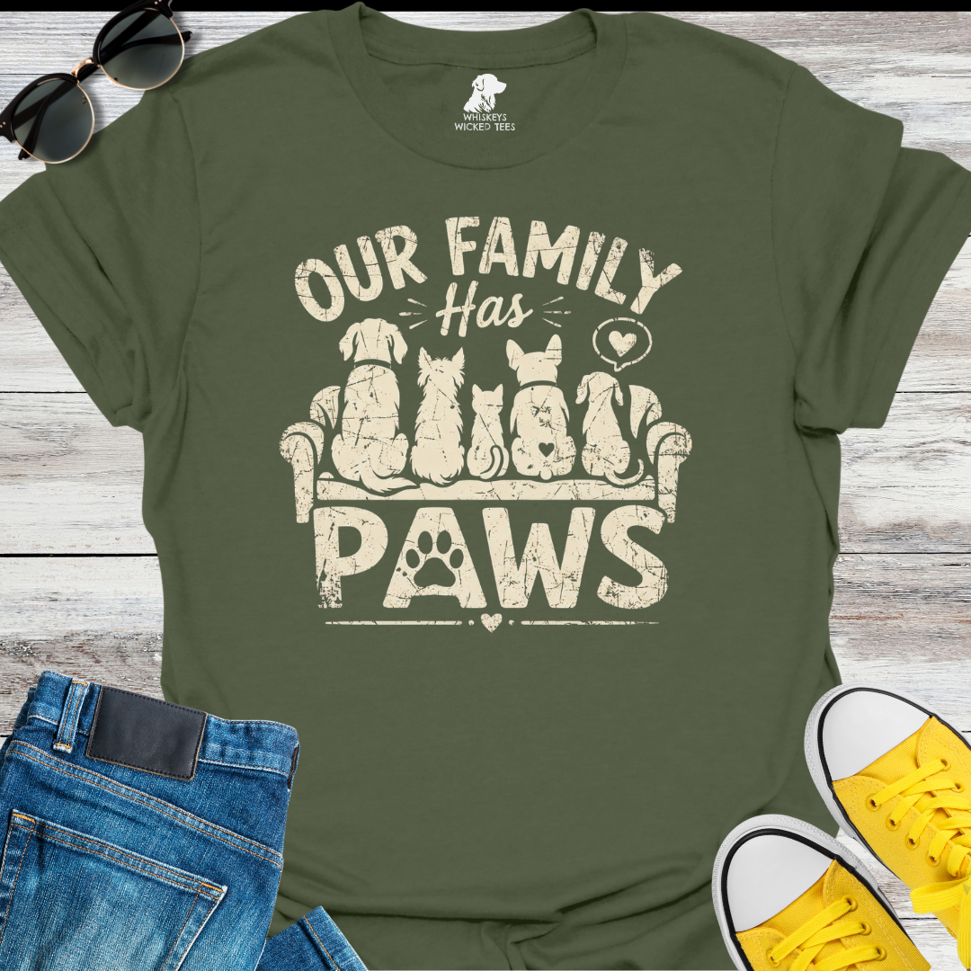 Our Family Has Paws  T-shirt
