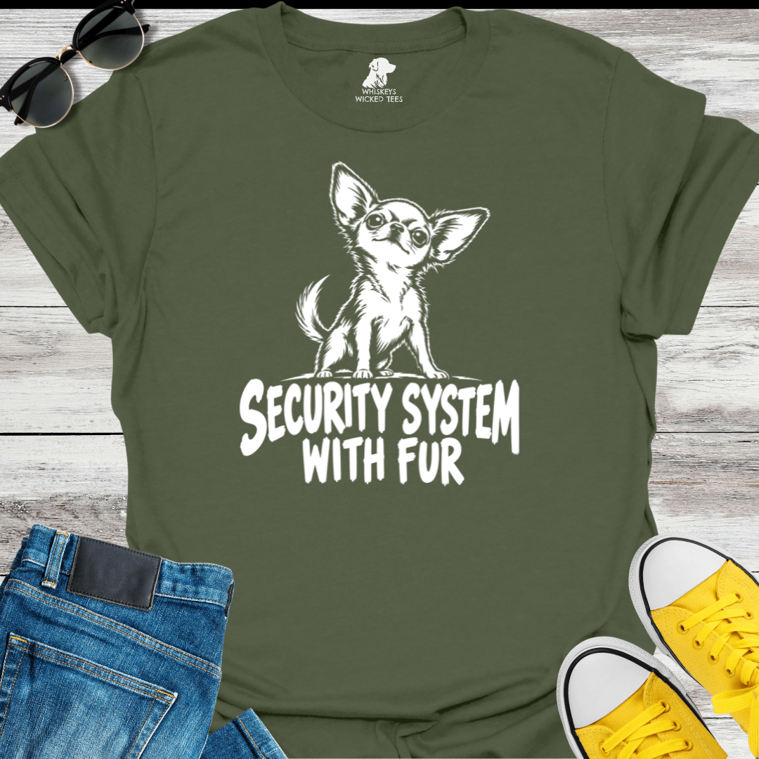 Security System With Fur  T-Shirt