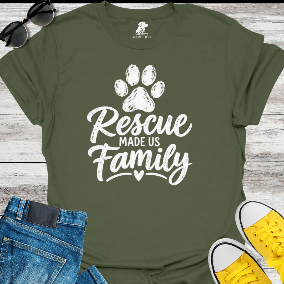 Rescue Made Us Family T-shirt