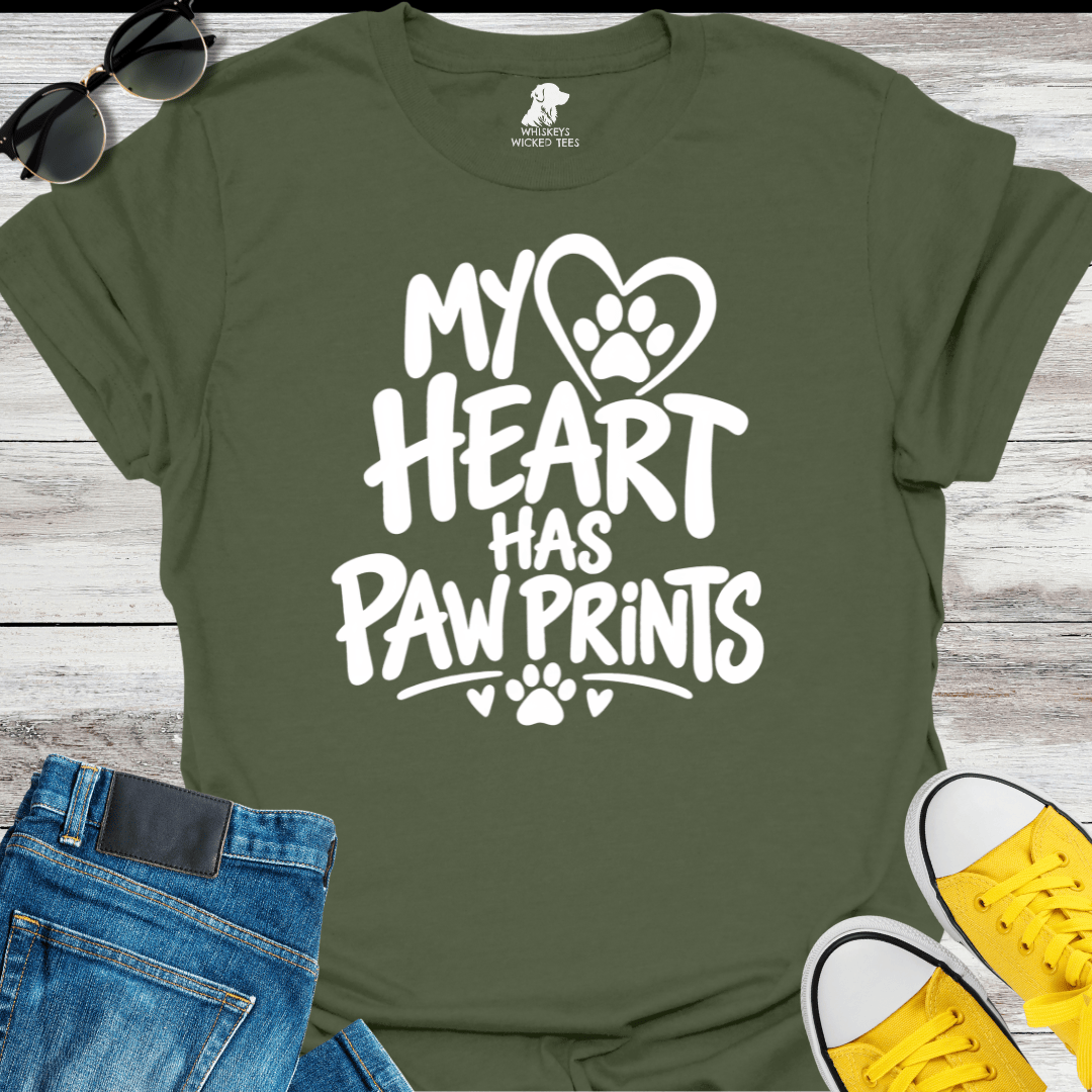 My Heart Has Paw Prints T-shirt