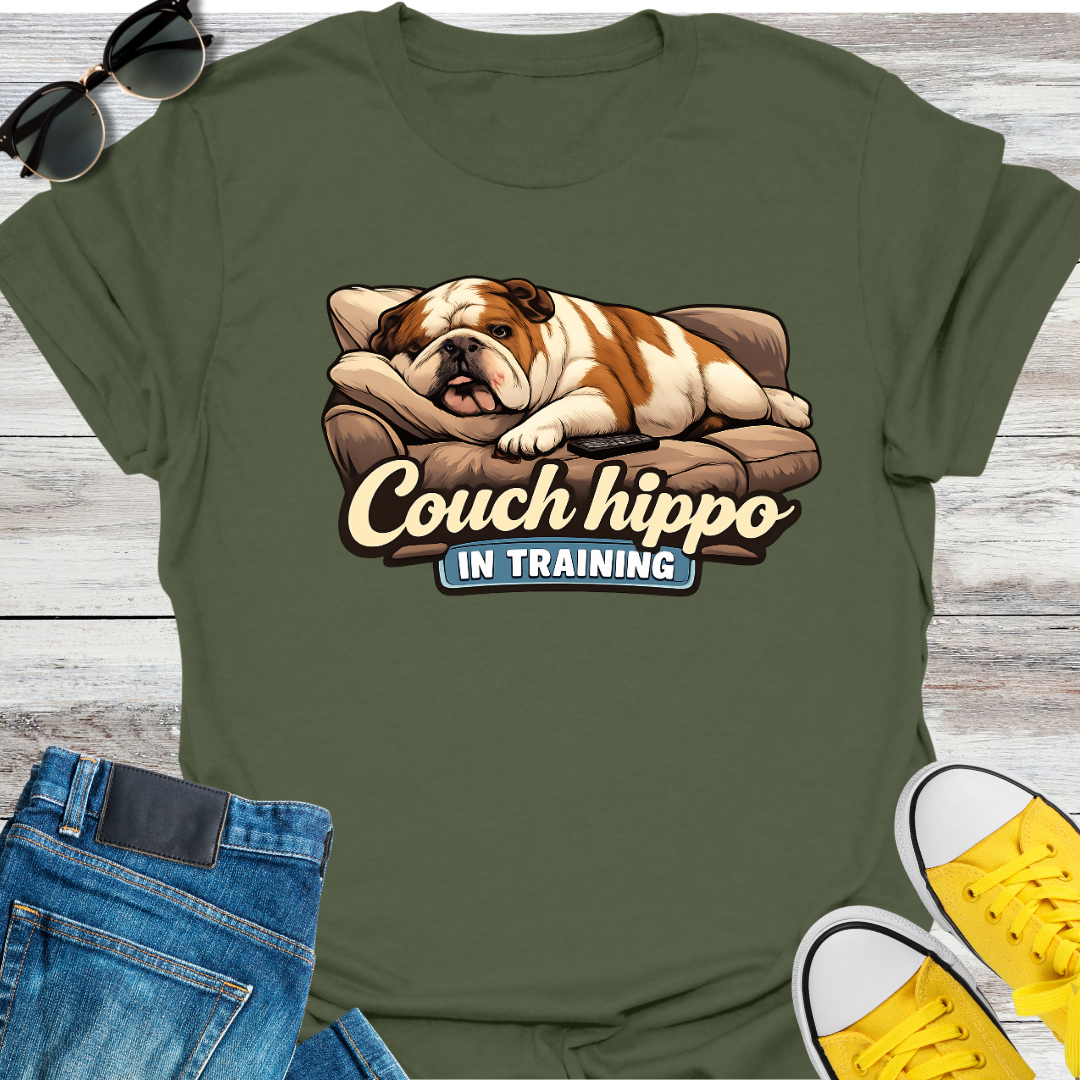 Couch Hippo in Training T-Shirt