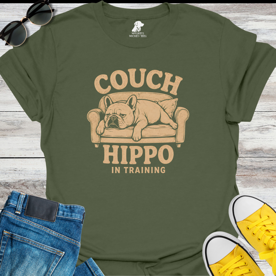 Couch Hippo In Training   T-shirt