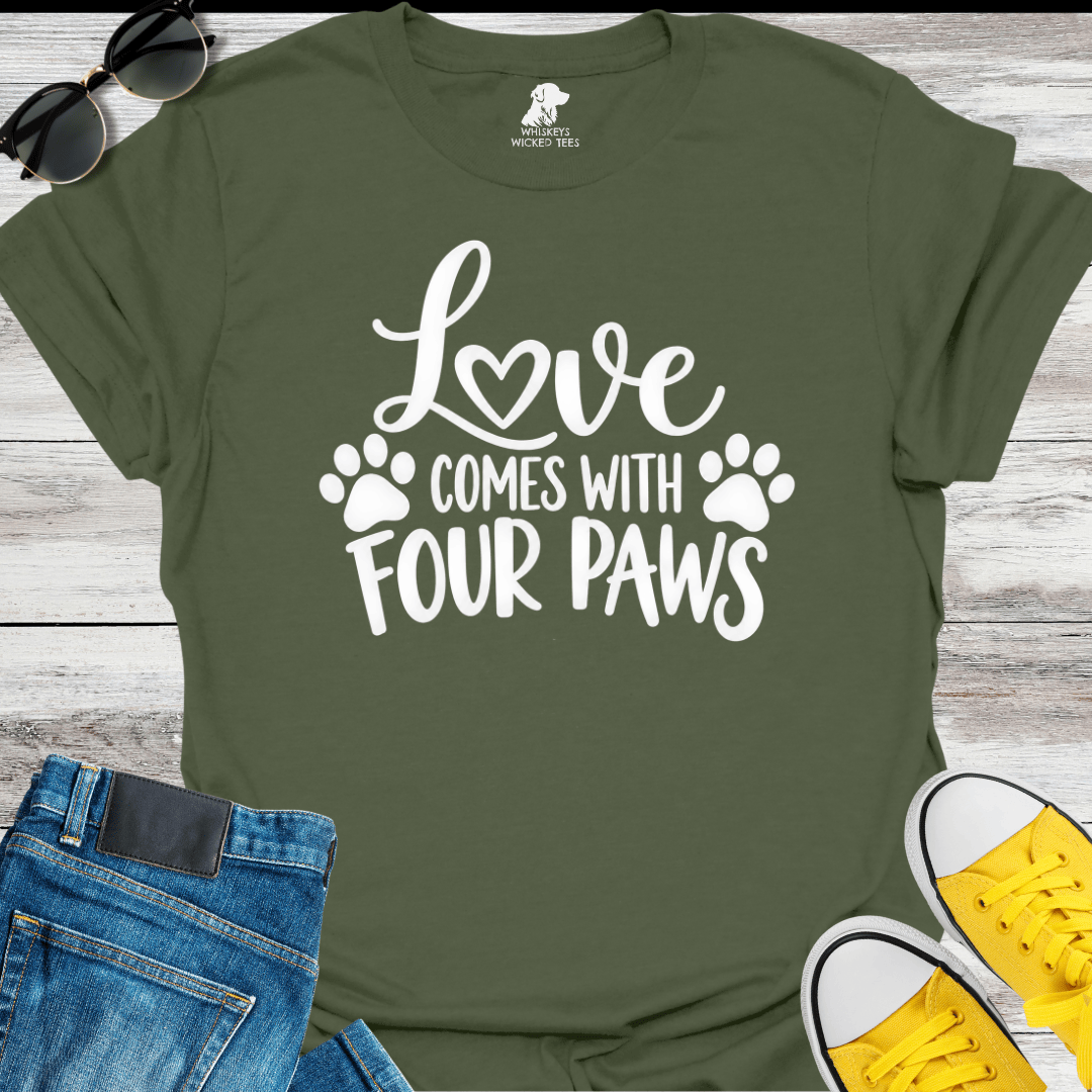 Love Comes With Four Paws  T-shirt