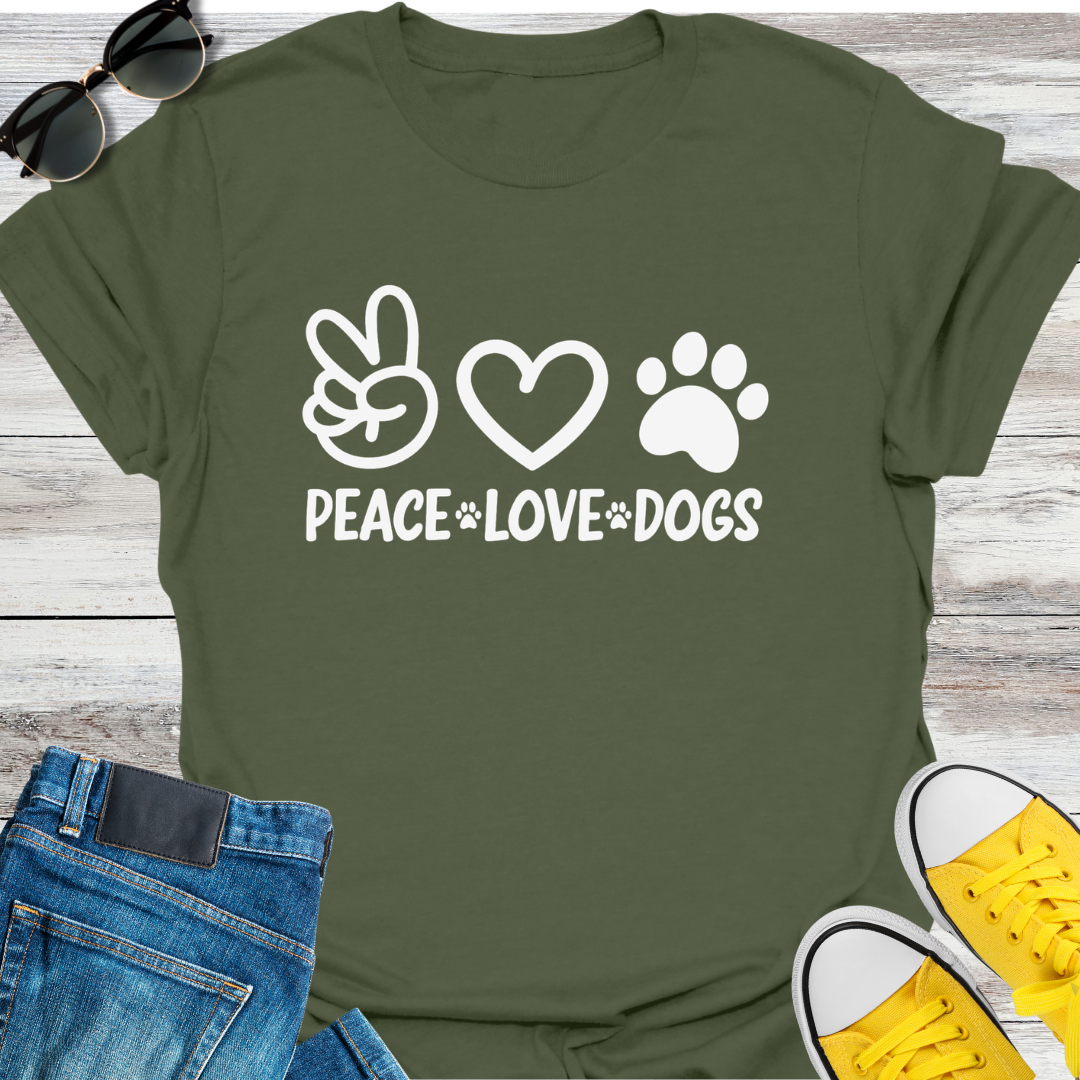 Peace  Love  Dogs T-Shirt