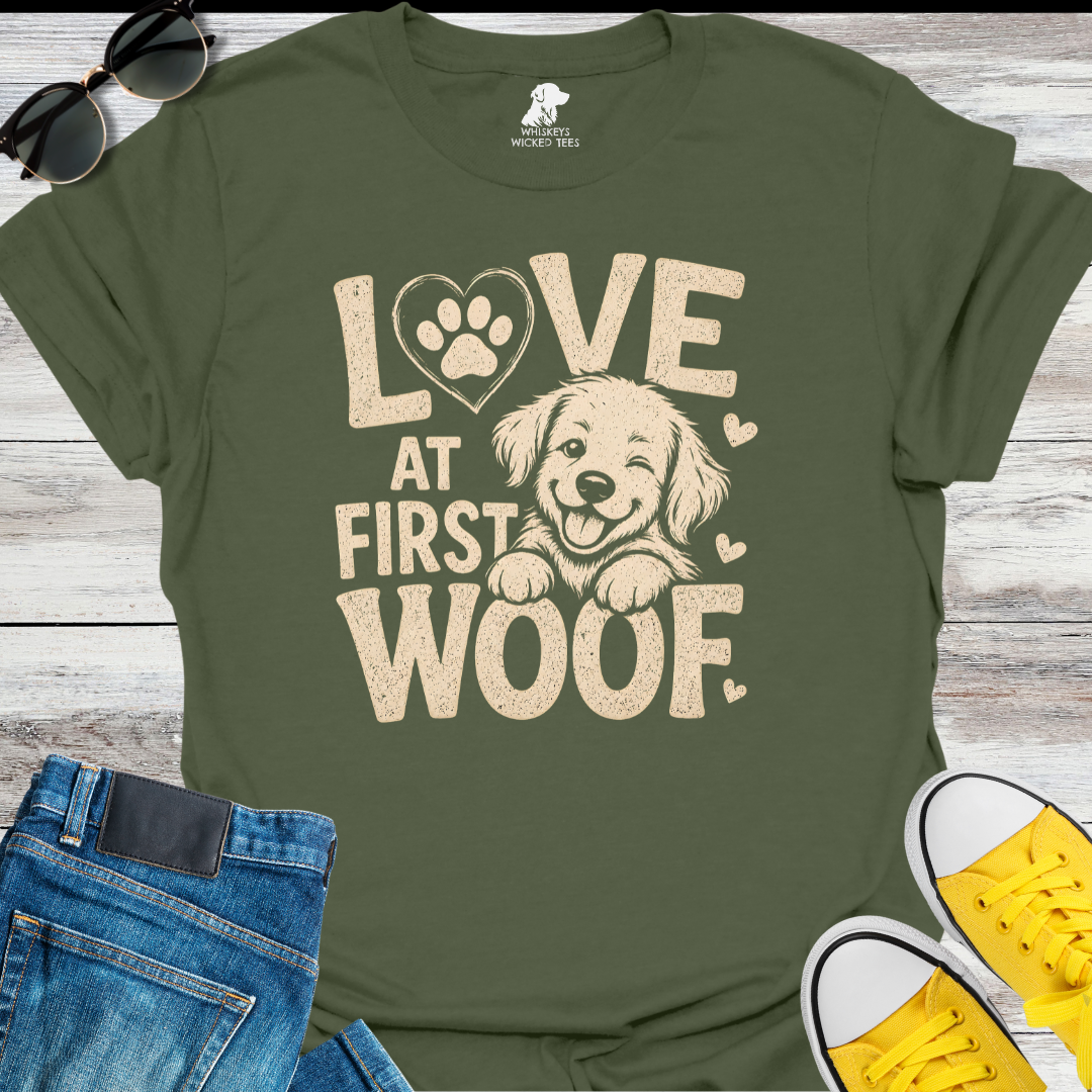 Love At First Woof  T-shirt
