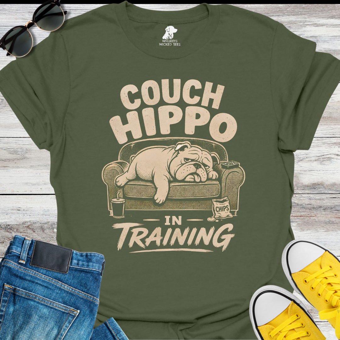 Couch Hippo In Training   T-shirt