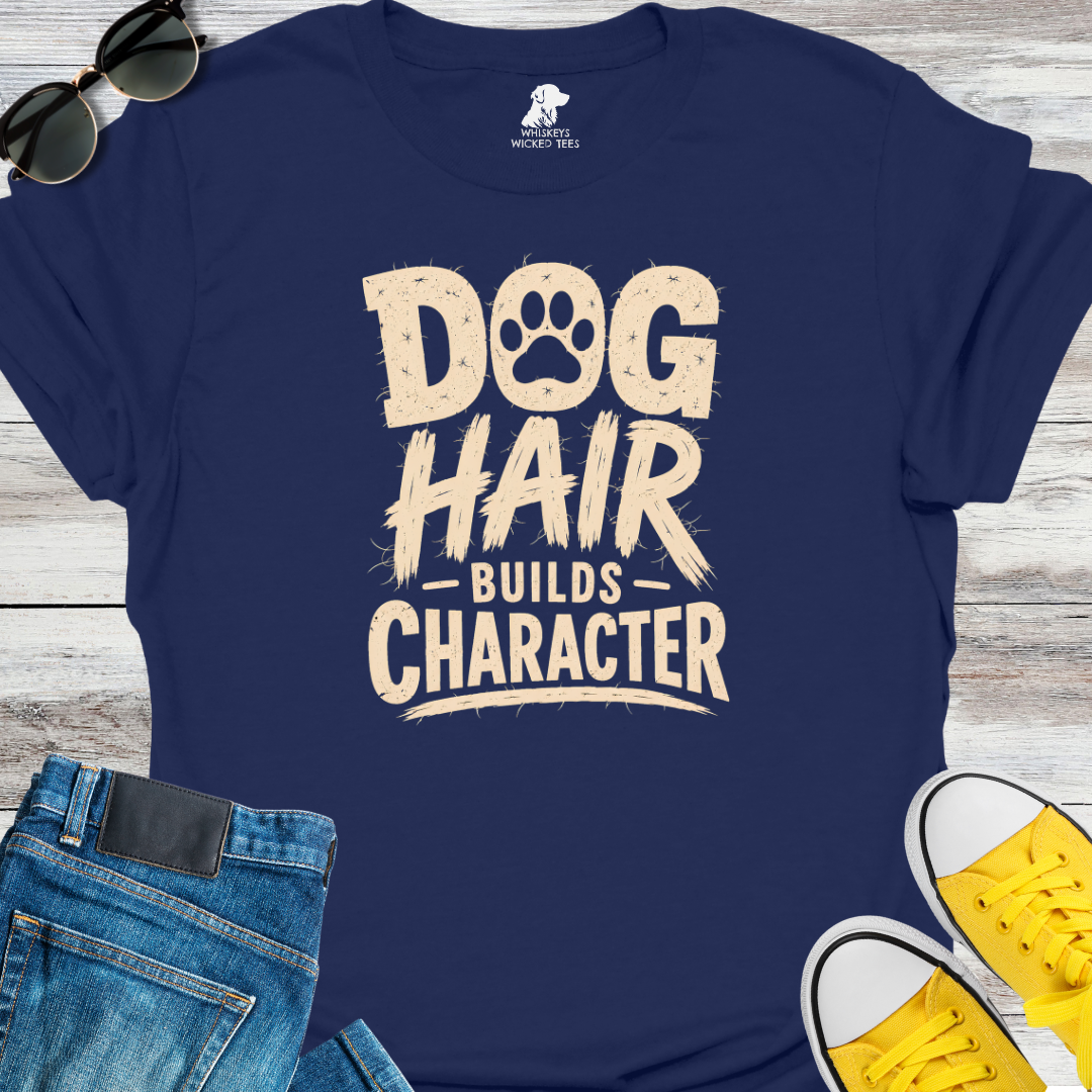 Dog Hair Builds Character  T-shirt