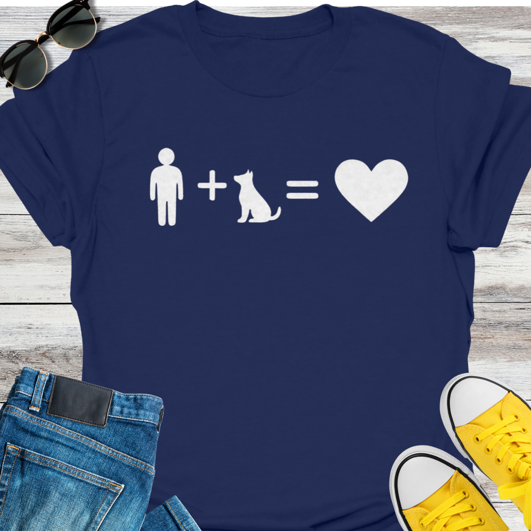 Me +Dog = Love  T-Shirt