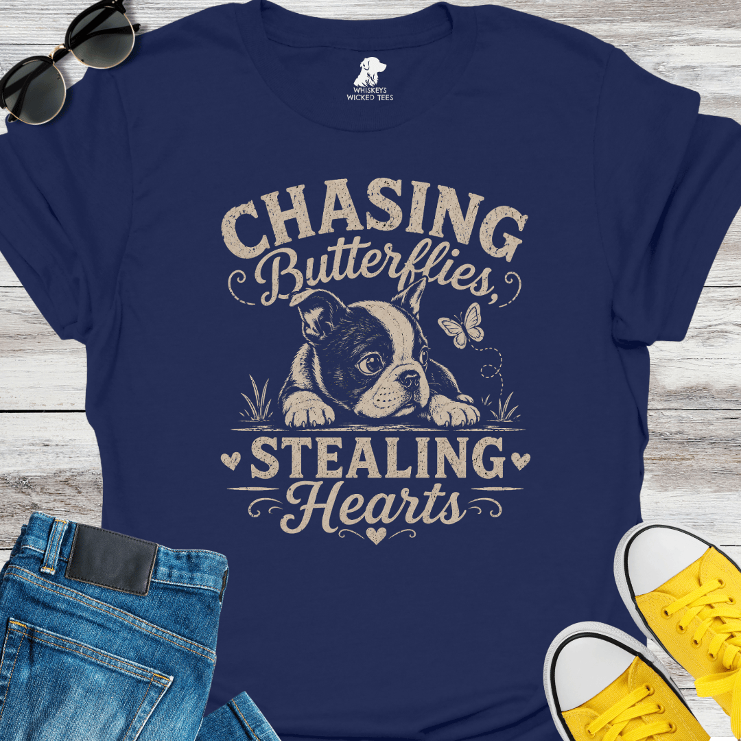 Chasing Butterflies  Stealing Hearts  T-shirt