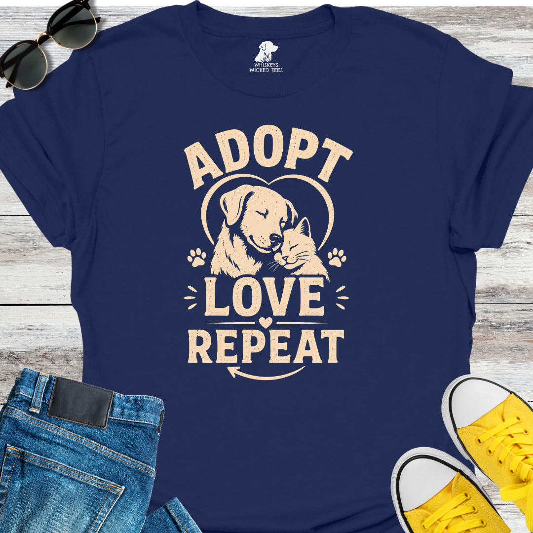 Adopt. Love. Repeat  T-shirt