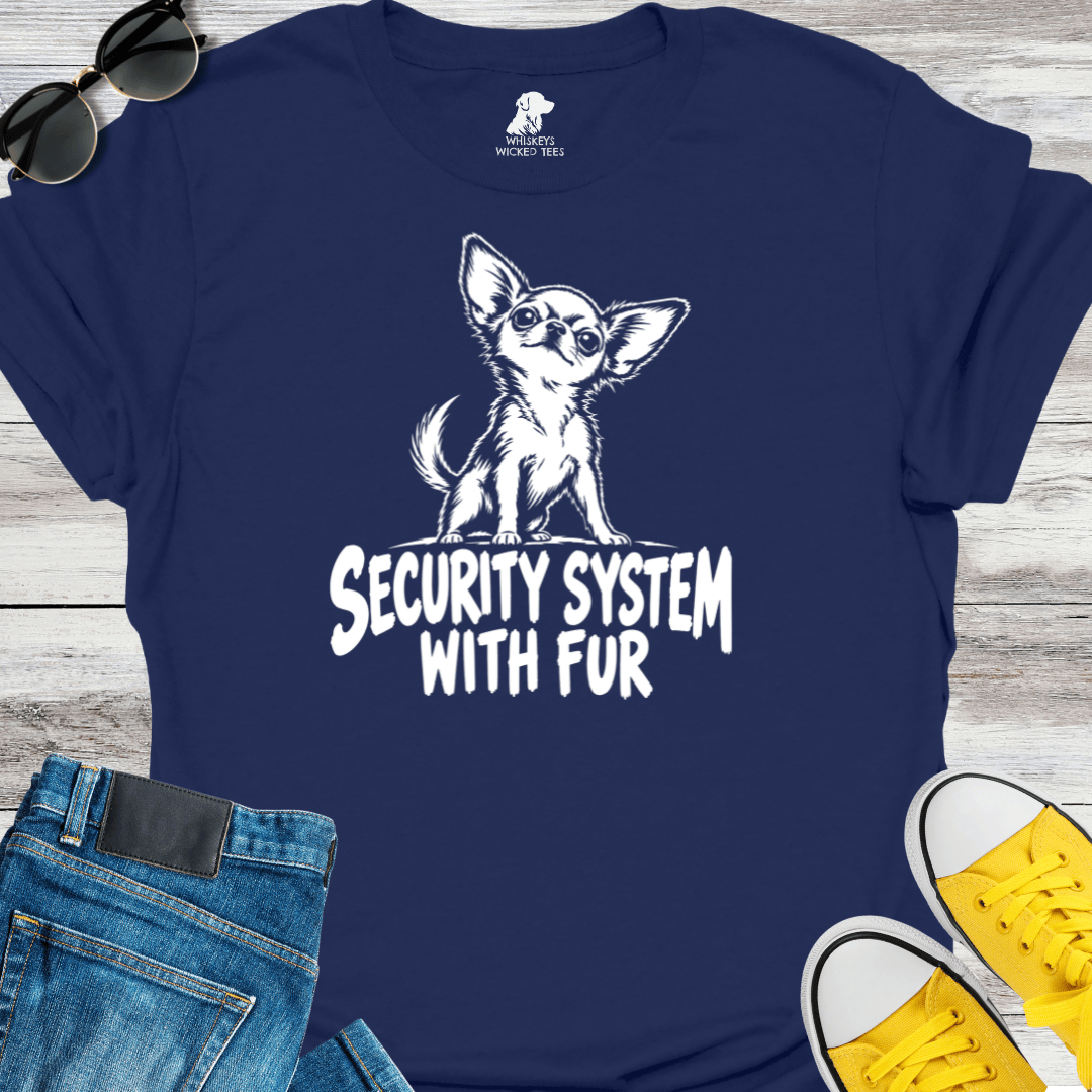 Security System With Fur  T-Shirt